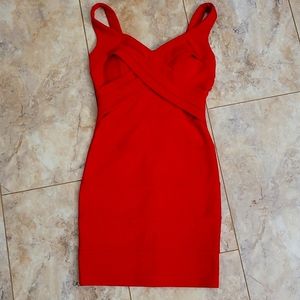Sz juniors Small Red Hot Bodycon Dress, NEW by Emerald Sundae